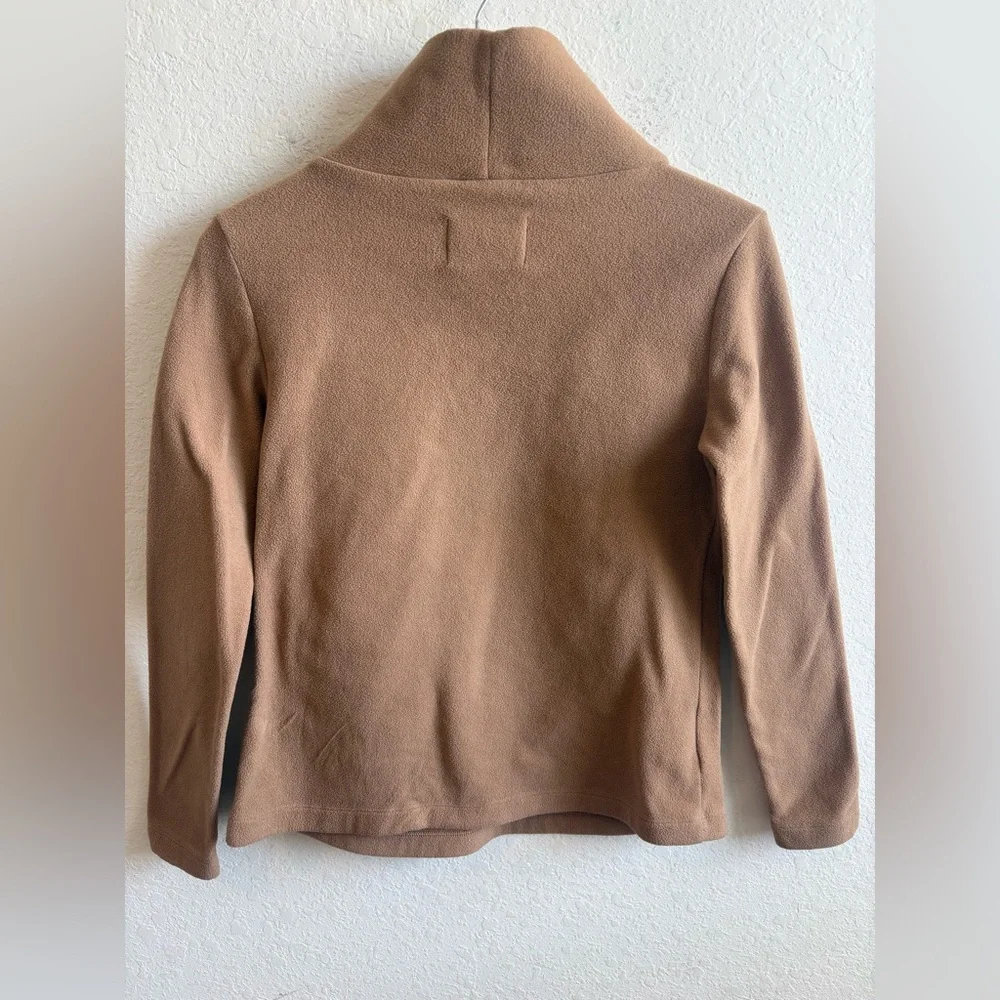 Dudley Stephens Park Slope Camel Vello Fleece Sweater Top Size Small